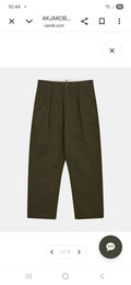 AKJAKOB COTTON PLEAT PANTS ANERKJENDT COLOR VERDE MILITARE