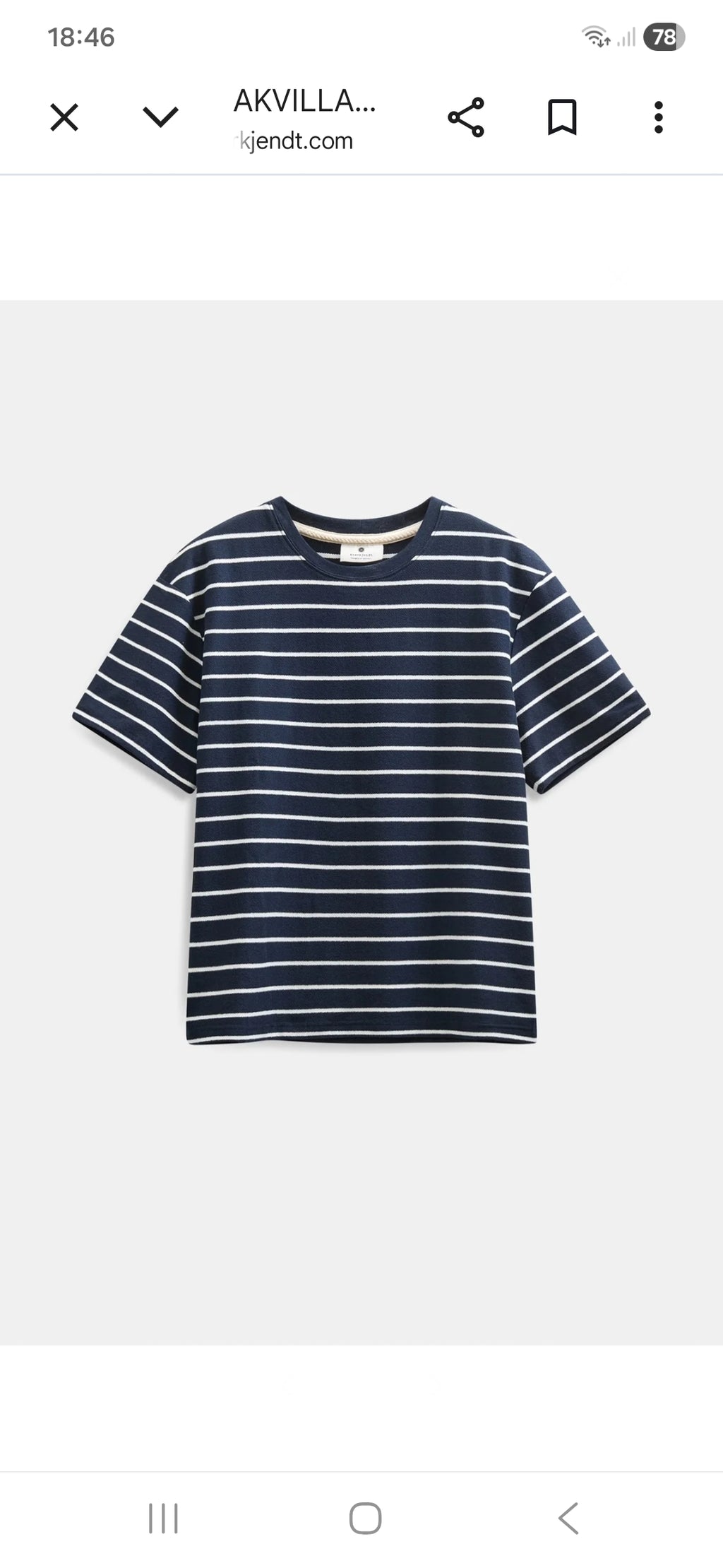 T SHIRT ANERKJENDT MODELLO AKVILLADS STRIPE SS TEE