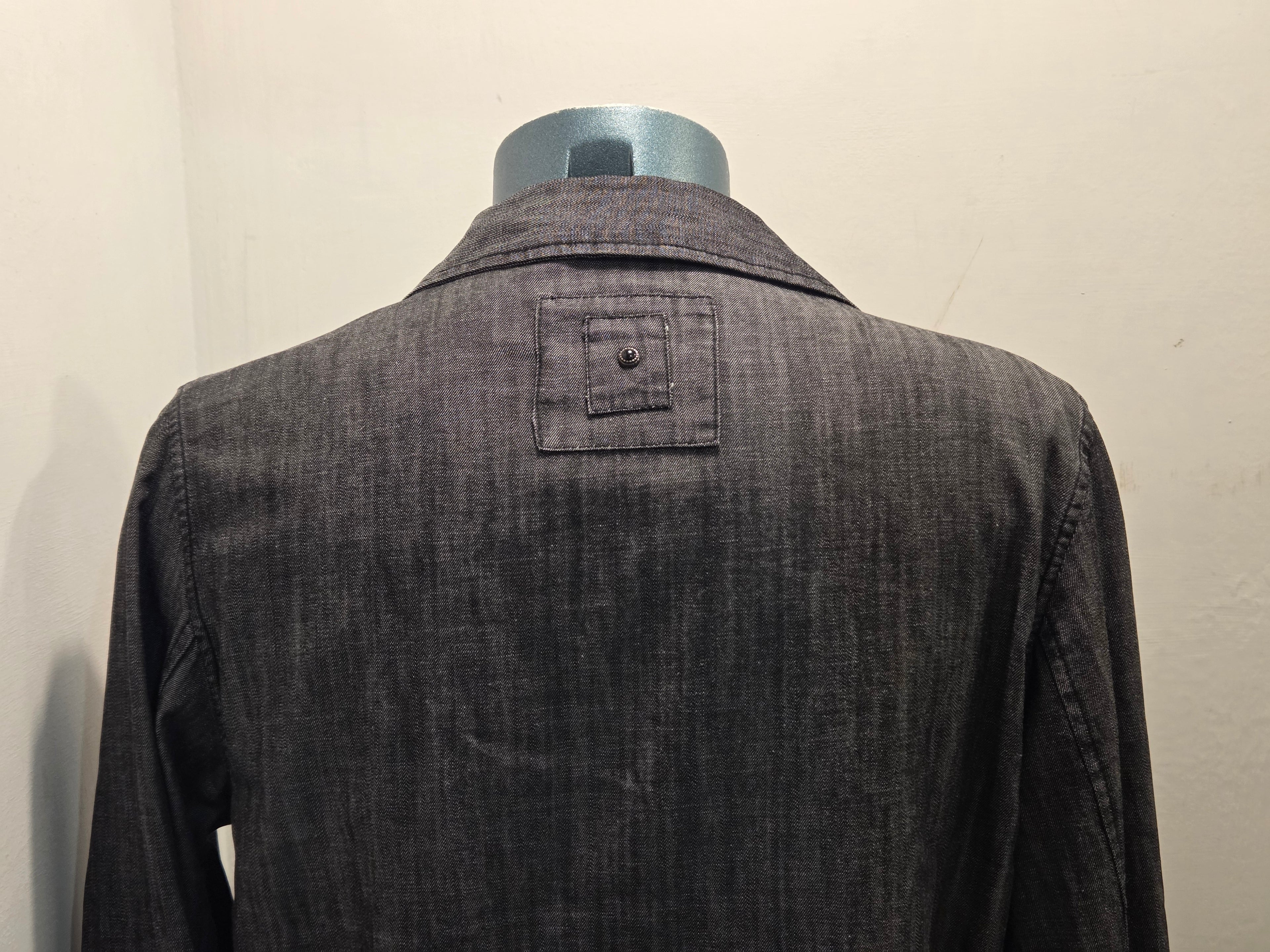 GIACCA CAMICIA WHITE SAND CHAMBRAY COLOR WASHED BLACK