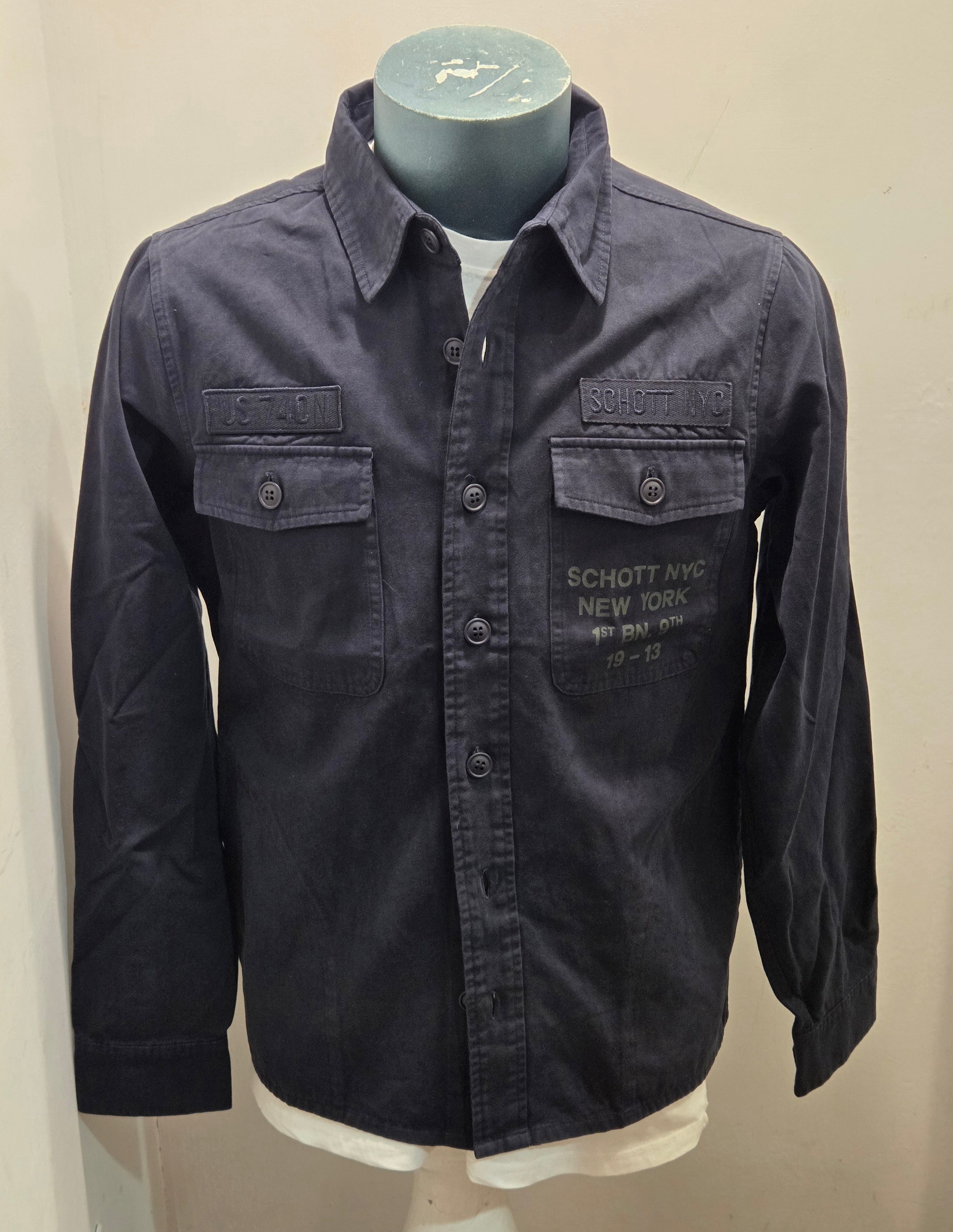 SCHOTT OVERSHIRT NYC COLOR BLU NAVY
