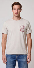 T-SHIRT BOWERY NYC MODELLO NEW YORK CITY MARATHON VINTAGE JERSEY COLOR VANILLA