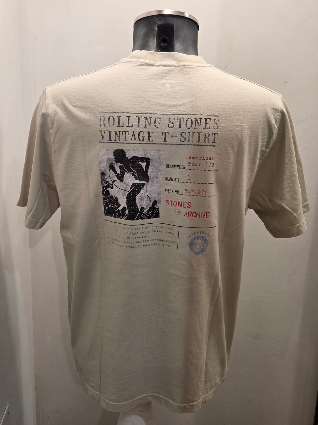 T-SHIRT IN THE BOX THE ROLLING STONES SIGNATURE COLOR BEIGE