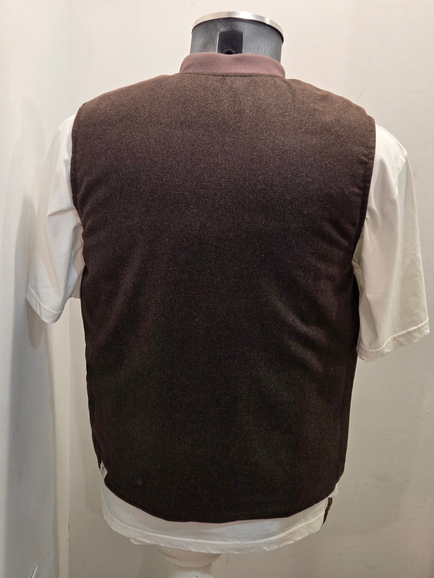 GILET SEADOG DOUBLE FACE TRAPUNTA-FLANELLA COLORE MORO