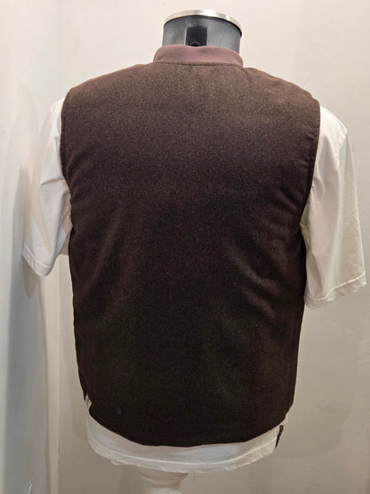 GILET SEADOG DOUBLE FACE TRAPUNTA-FLANELLA COLORE MORO