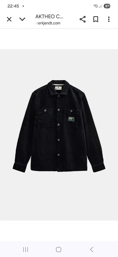 OVERSHIRT IN VELLUTO ANERKJENDT COLOR NERO