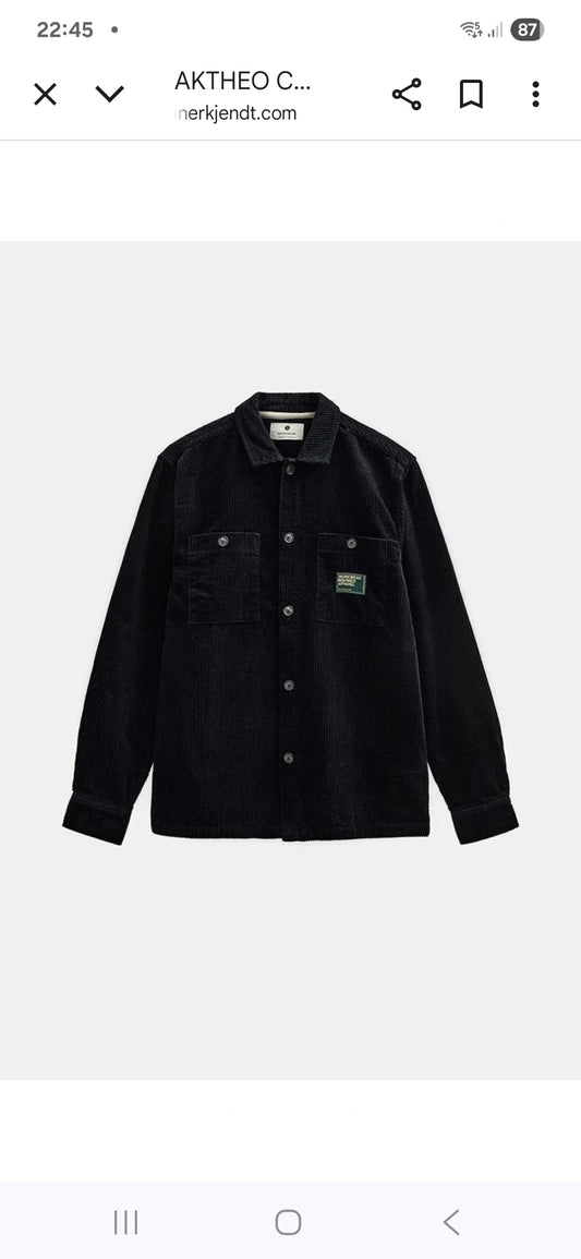 OVERSHIRT IN VELLUTO ANERKJENDT COLOR NERO