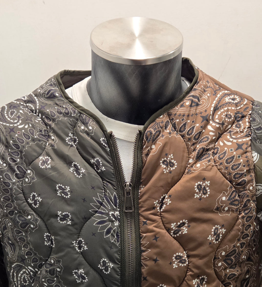 TOOCO LINER JACKET BANDANA PATCH GREEN MULTICOLOR