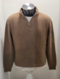 MAGLIONE RE-BRANDED IN CASHMERE CON ZIP COLOR BEIGE