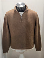 MAGLIONE RE-BRANDED IN CASHMERE CON ZIP COLOR BEIGE