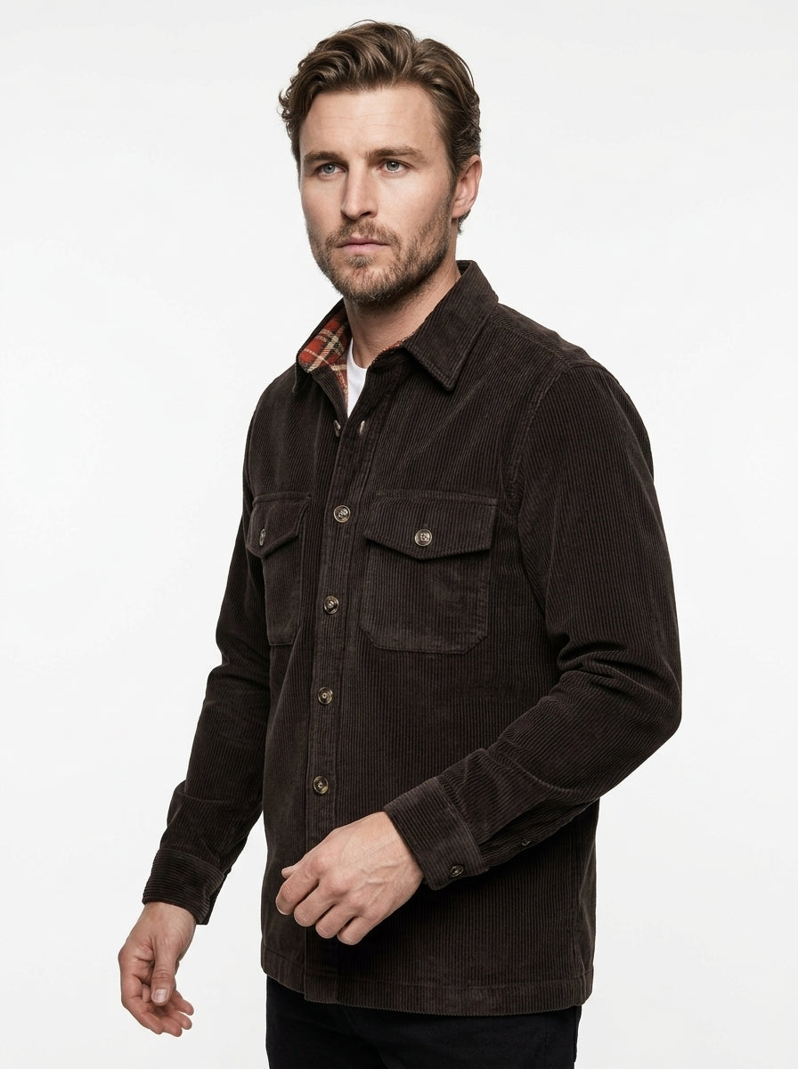 CAMICIA IN VELLUTO IN THE BOX COLOR MARRONE