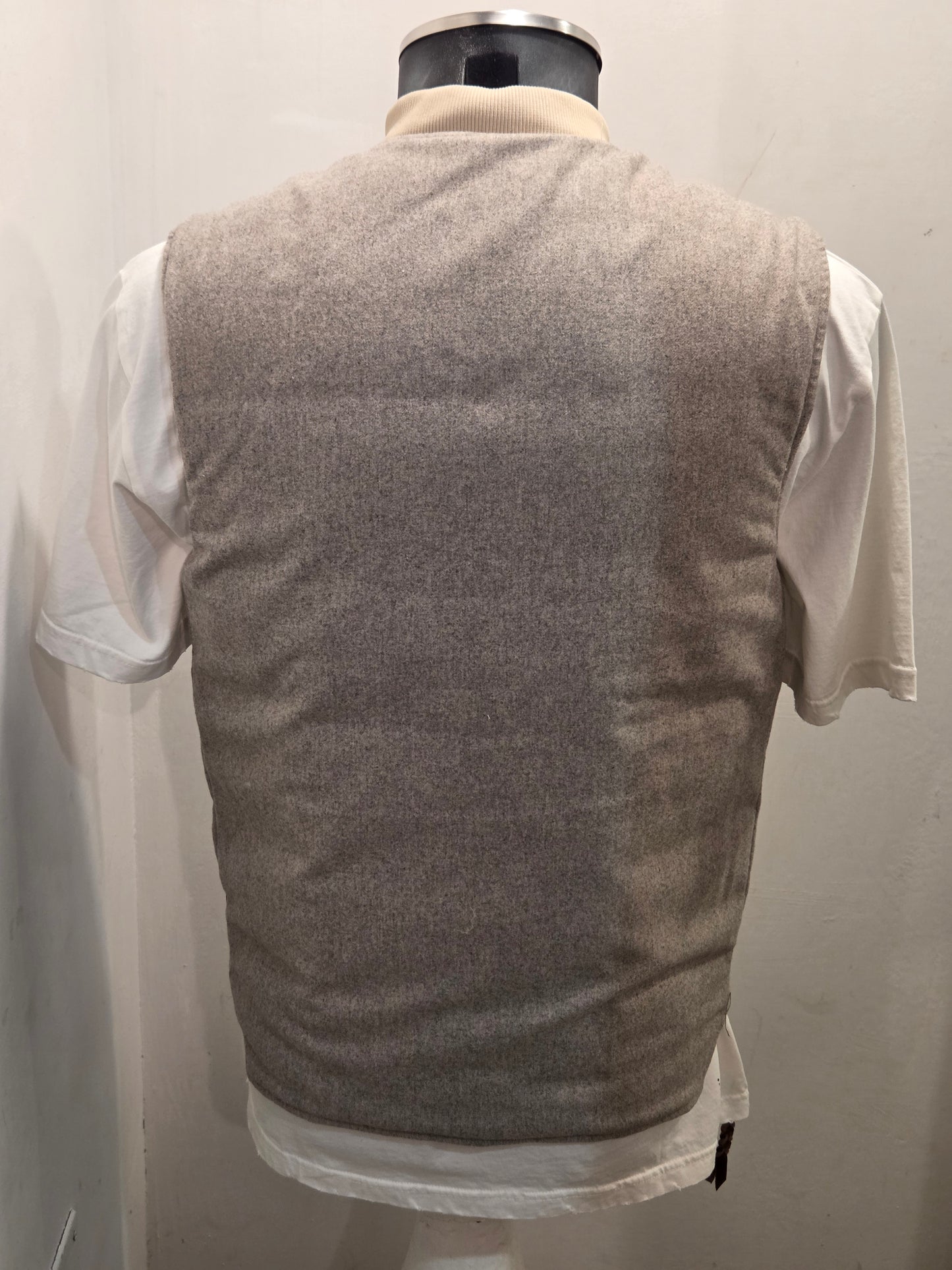 GILET SEADOG DOUBLE FACE LOREN TRAPUNTA-FLANELLA COLOR BEIGE