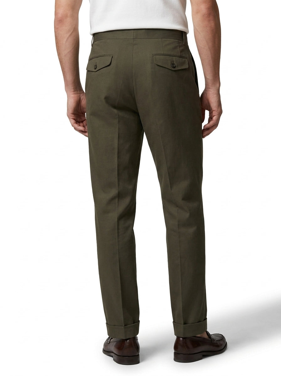 PANTALONI AG TREND PR01 CON FIBBIE LATERALI COLOR VERDONE