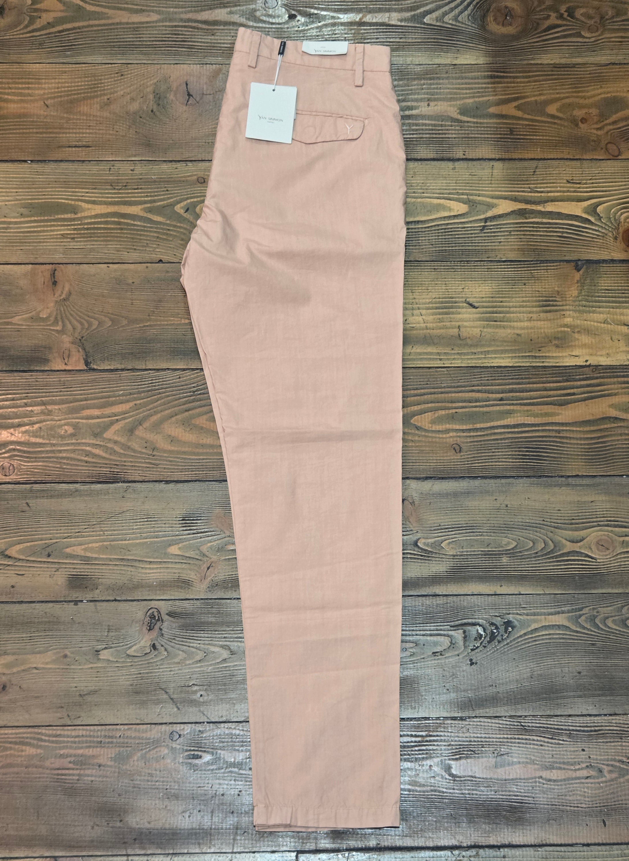 PANTALONE YAN SIMMON FRIEND TELA PARACADUTE T541F ROSA ANTICO