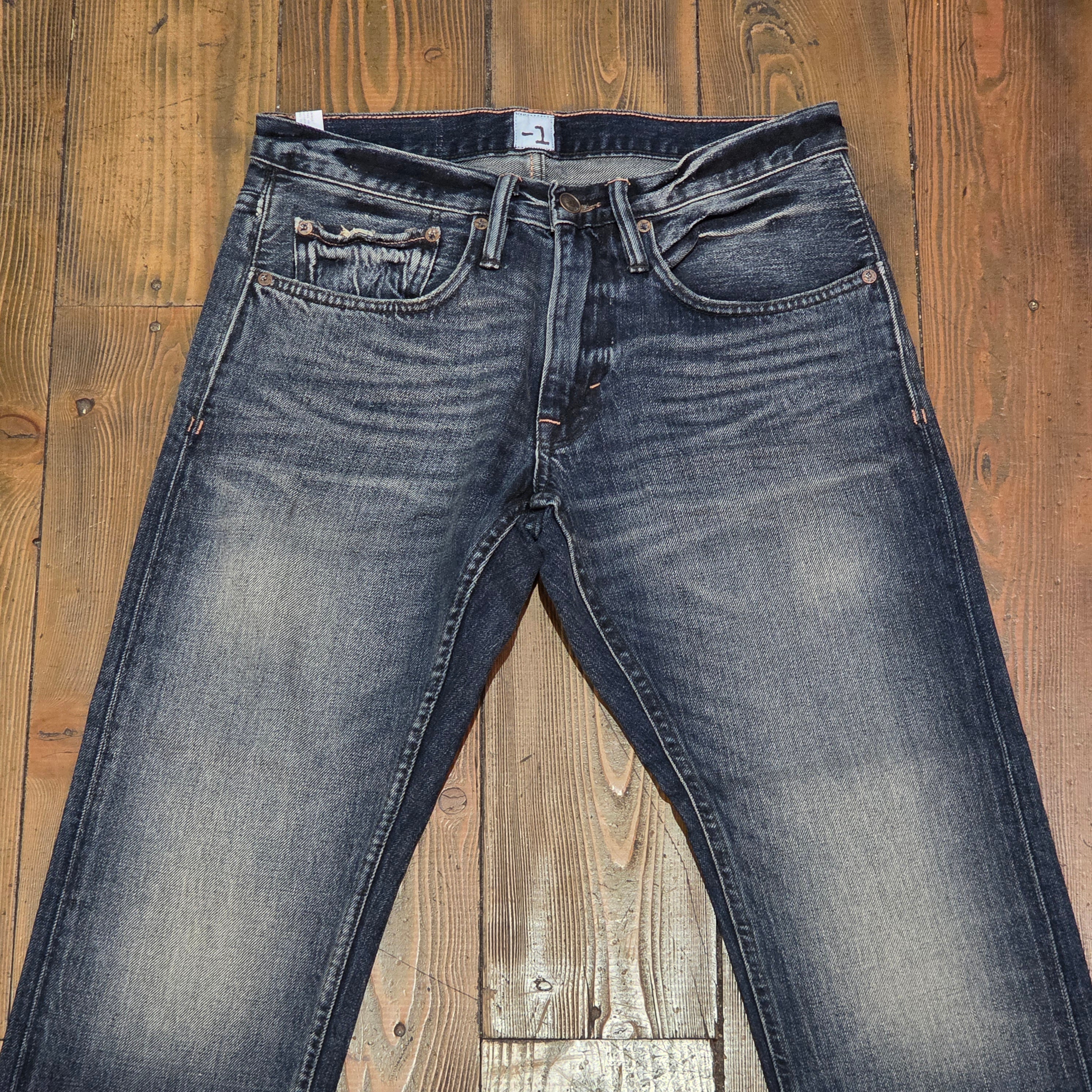 JEANS MINUS ONE THE ONE JEAN SELVEDGE CRASH BLUE