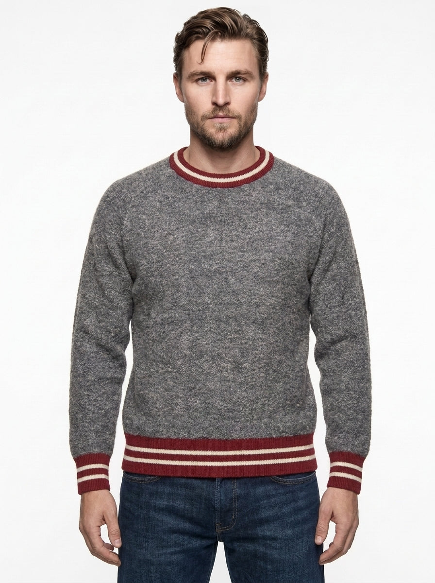 MAGLIA GIROCOLLO OBAN COLOR GRIGIO MELANGE GALLIA KNIT PROJECT