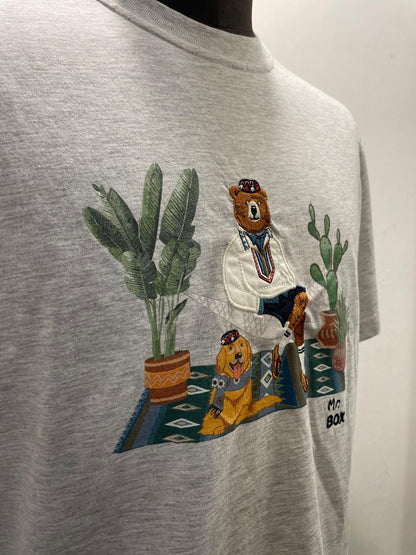 T SHIRT MR. BOX CACTUS GRIGIO MELANGE SS250002
