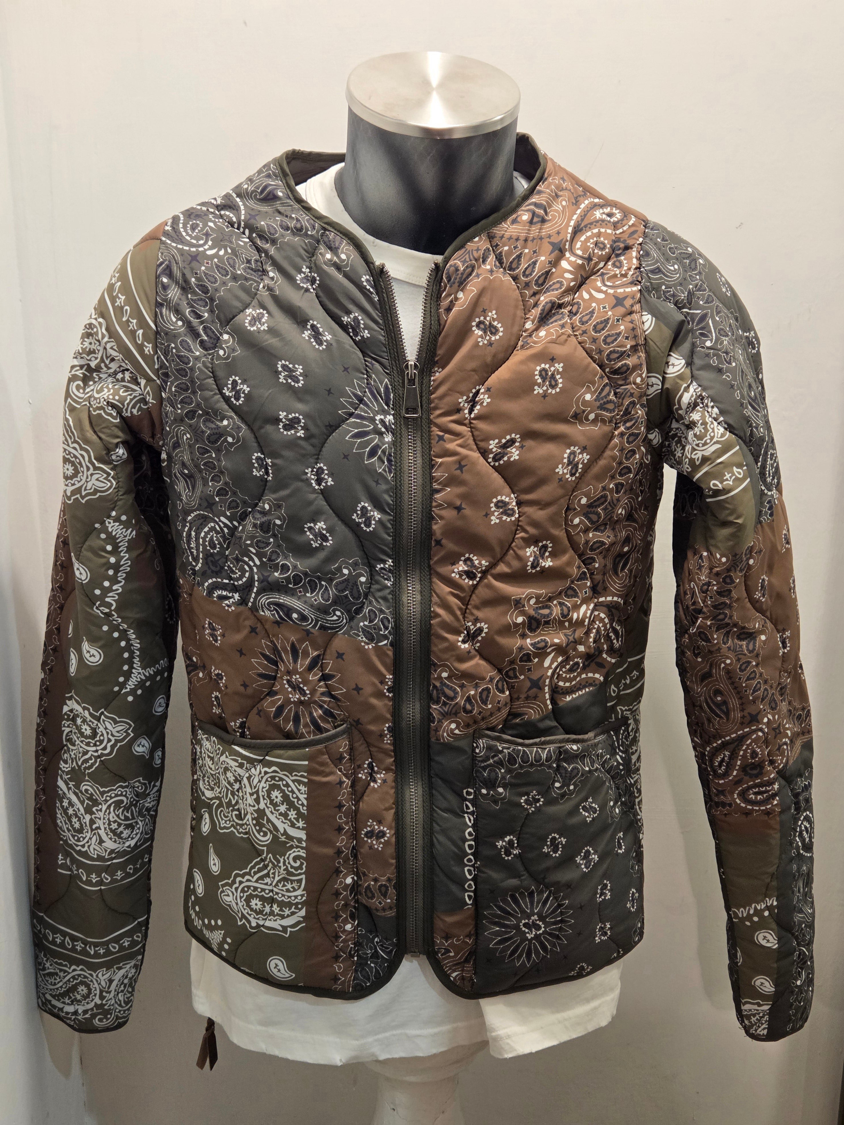 TOOCO LINER JACKET BANDANA PATCH GREEN MULTICOLOR