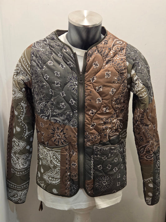 TOOCO LINER JACKET BANDANA PATCH GREEN MULTICOLOR