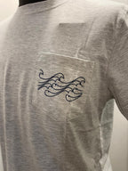 T SHIRT IN THE BOX POCKET WAVE COLOR GRIGIO SS25009