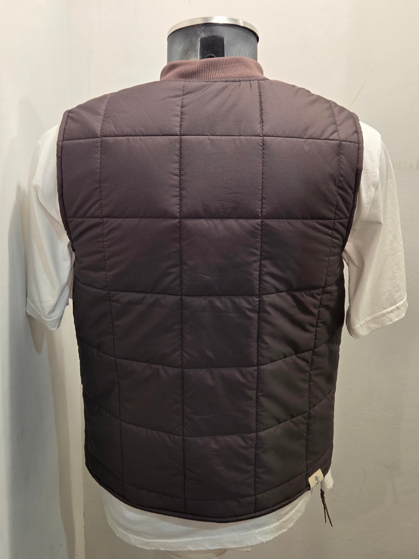 GILET SEADOG DOUBLE FACE TRAPUNTA-FLANELLA COLORE MORO