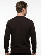 BRAMANTE MAGLIA GIROCOLLO LANA E CASHMERE REGULAR FIT COLOR MARRONE