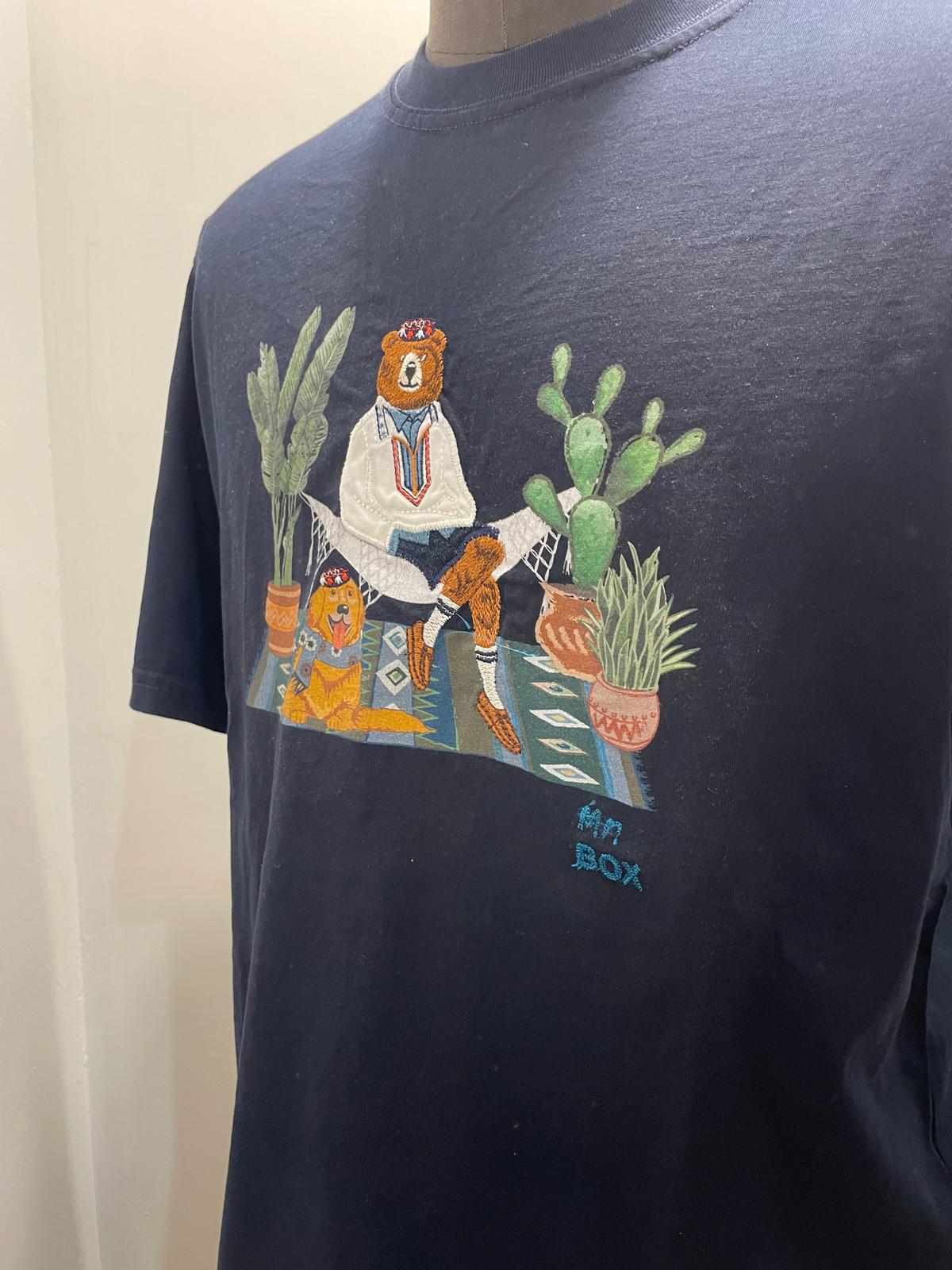 T SHIRT MR. BOX CACTUS COLOR BLU SS250002