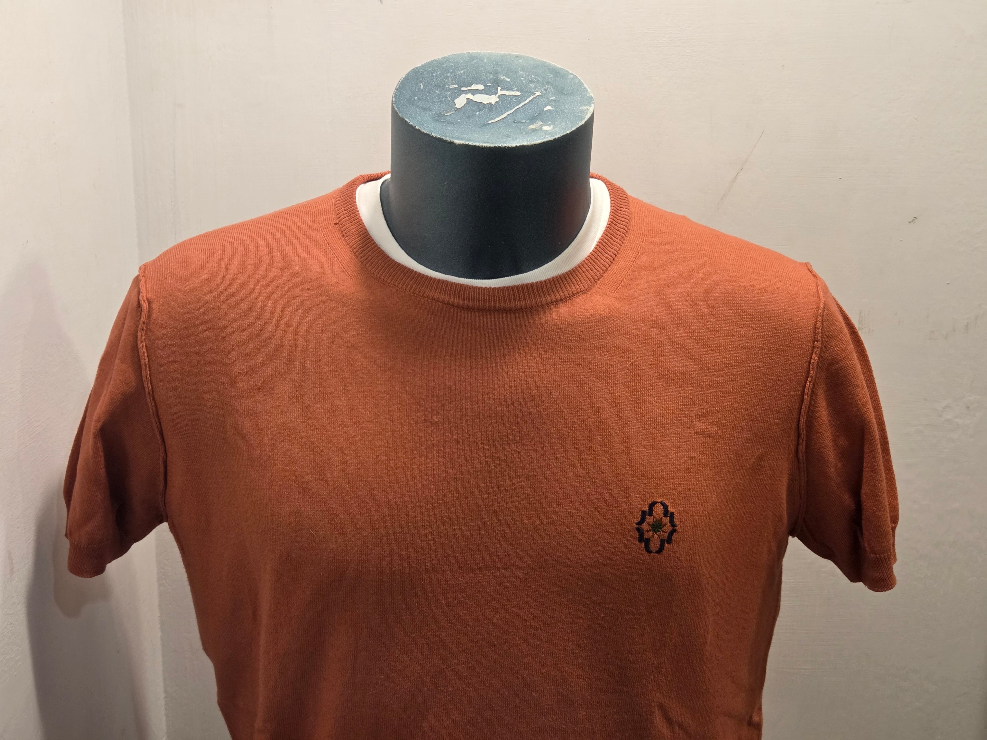 IN THE BOX MAGLIA FILO COTONE EMBROIDERY GARMENT DYED COLOR MATTONE