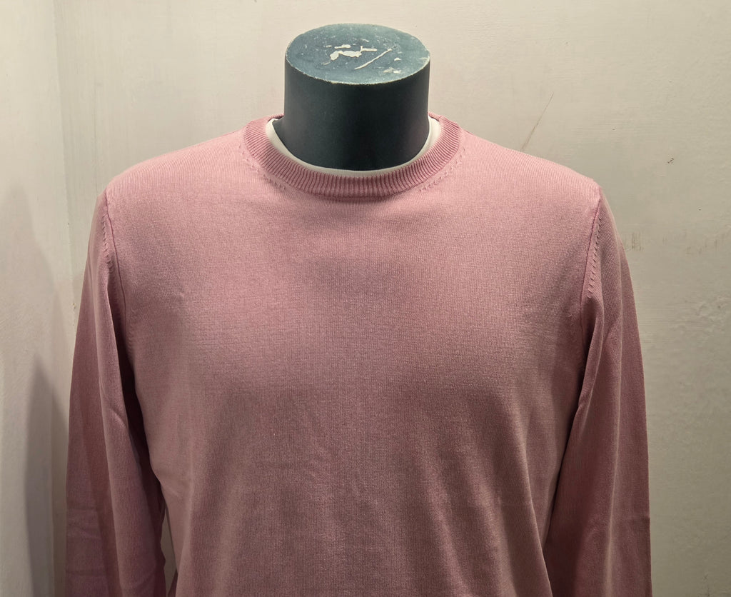 BRAMANTE MAGLIA FILO COTONE MANICA LUNGA COLOR ROSA