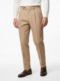 PANTALONI AG TREND PR11 DOPPIA PENCE IN COTONE PR11 FONDO 17 COLOR BEIGE