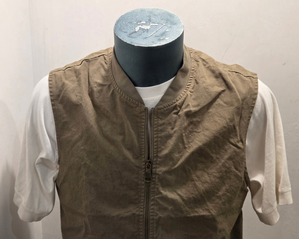 GILET SEADOG WALL VEST ZIP FODERATO RIPSTOP COLOR KAKY