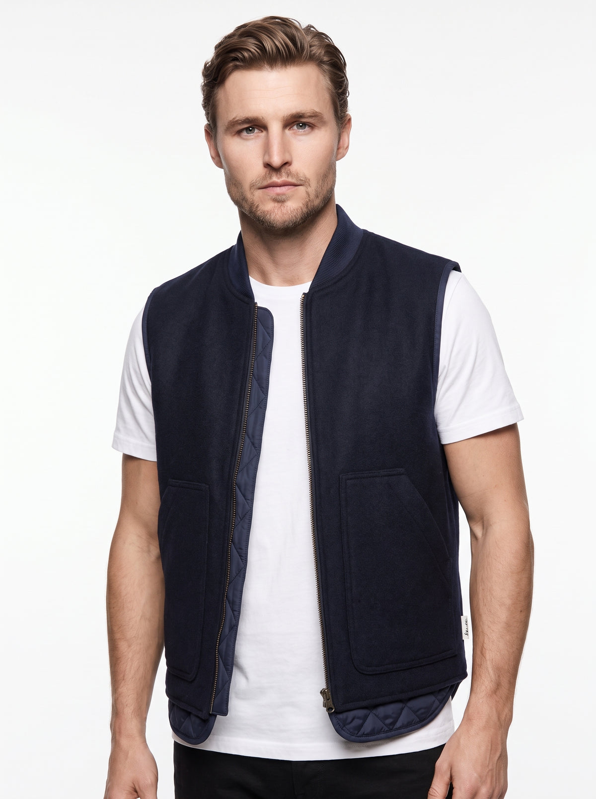 SEADOG CHARLES GILET PANNO TRAPUNTA REVERSIBILE COLORE BLUE MADE IN ITALY