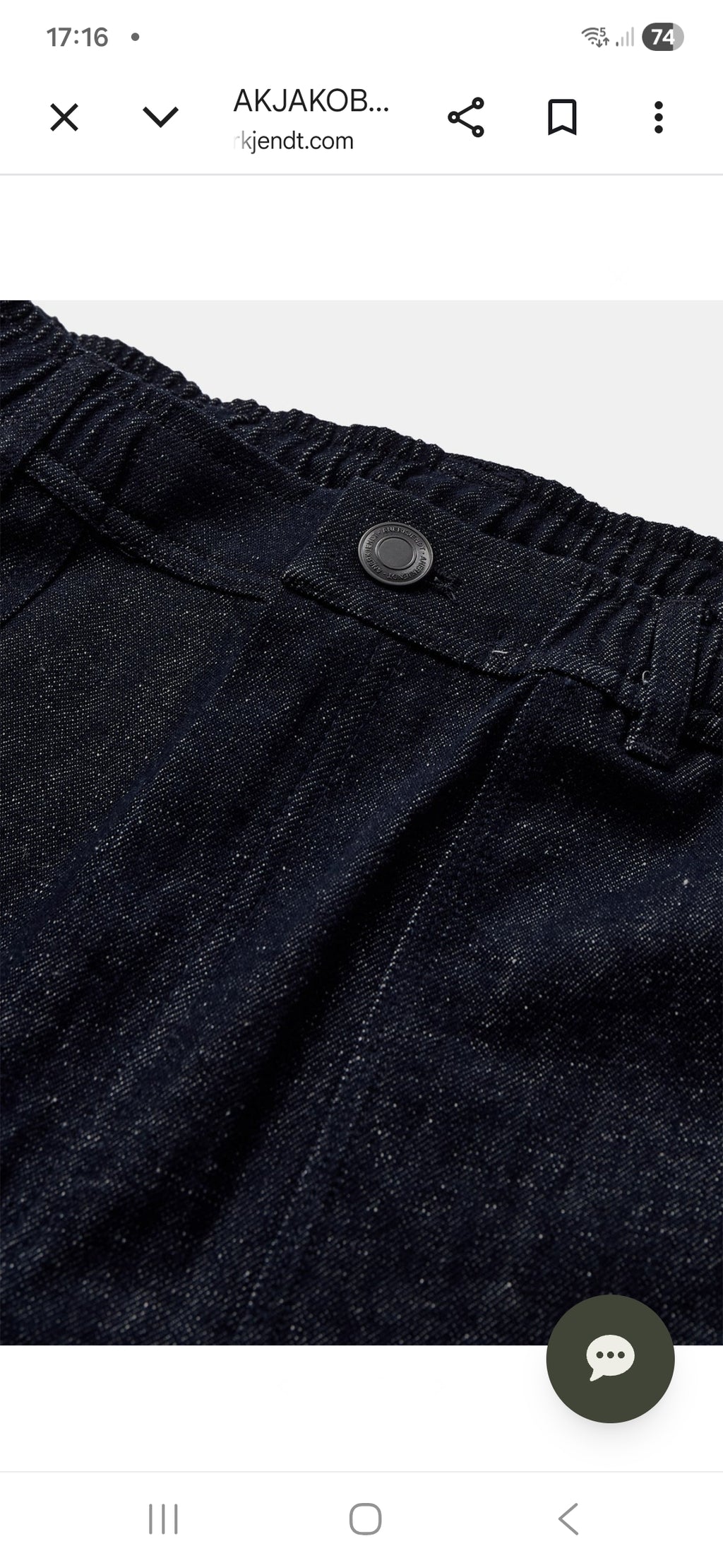 AKJAKOB DENIM FATIQUE JEANS ANERKJENDT COLOR DARK BLUE DENIM
