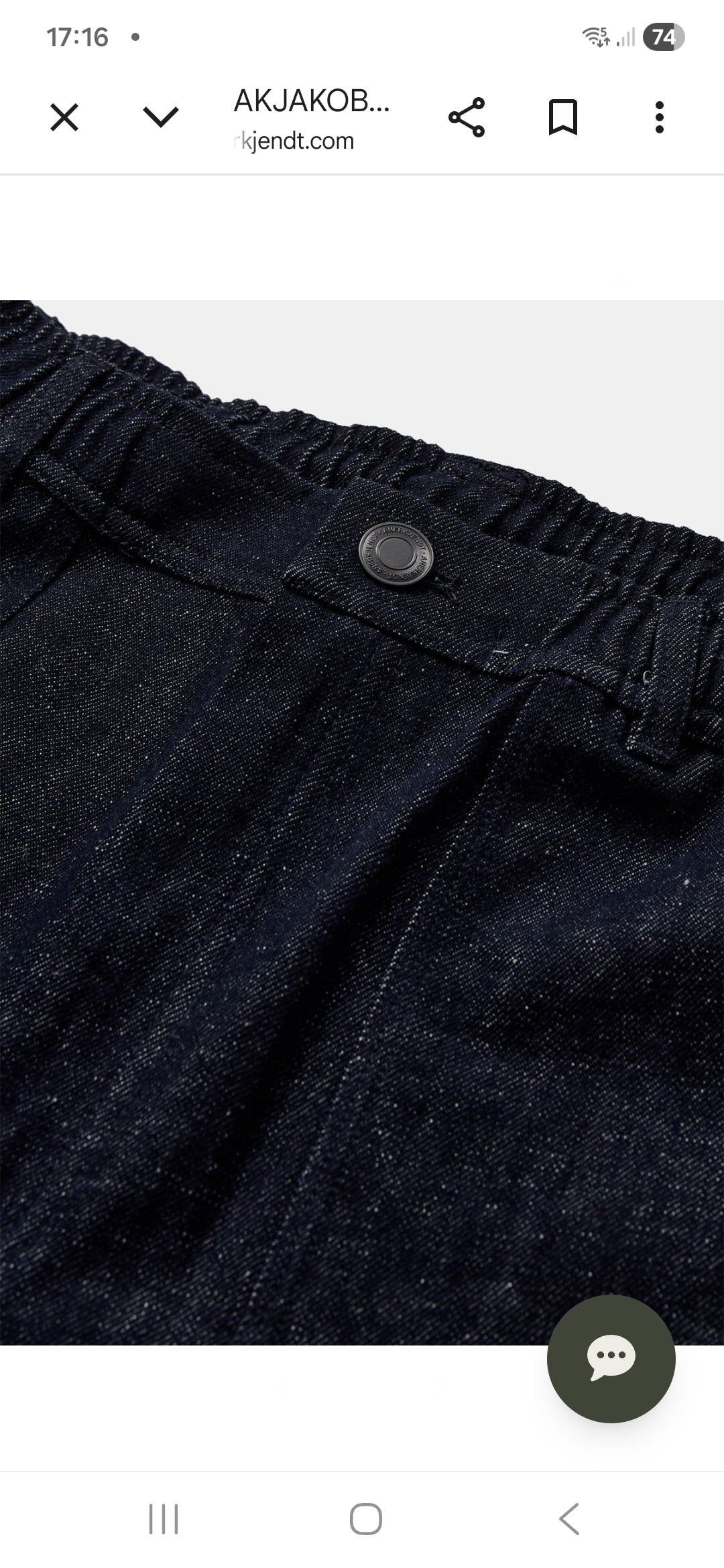 AKJAKOB DENIM FATIQUE JEANS ANERKJENDT COLOR DARK BLUE DENIM