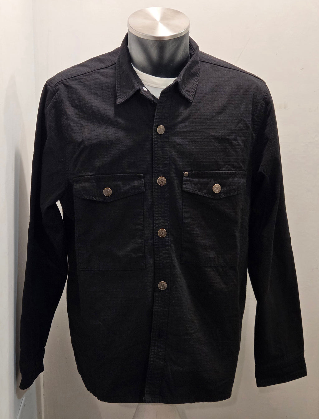 Pont Denim Overshirt Denim Color Nero