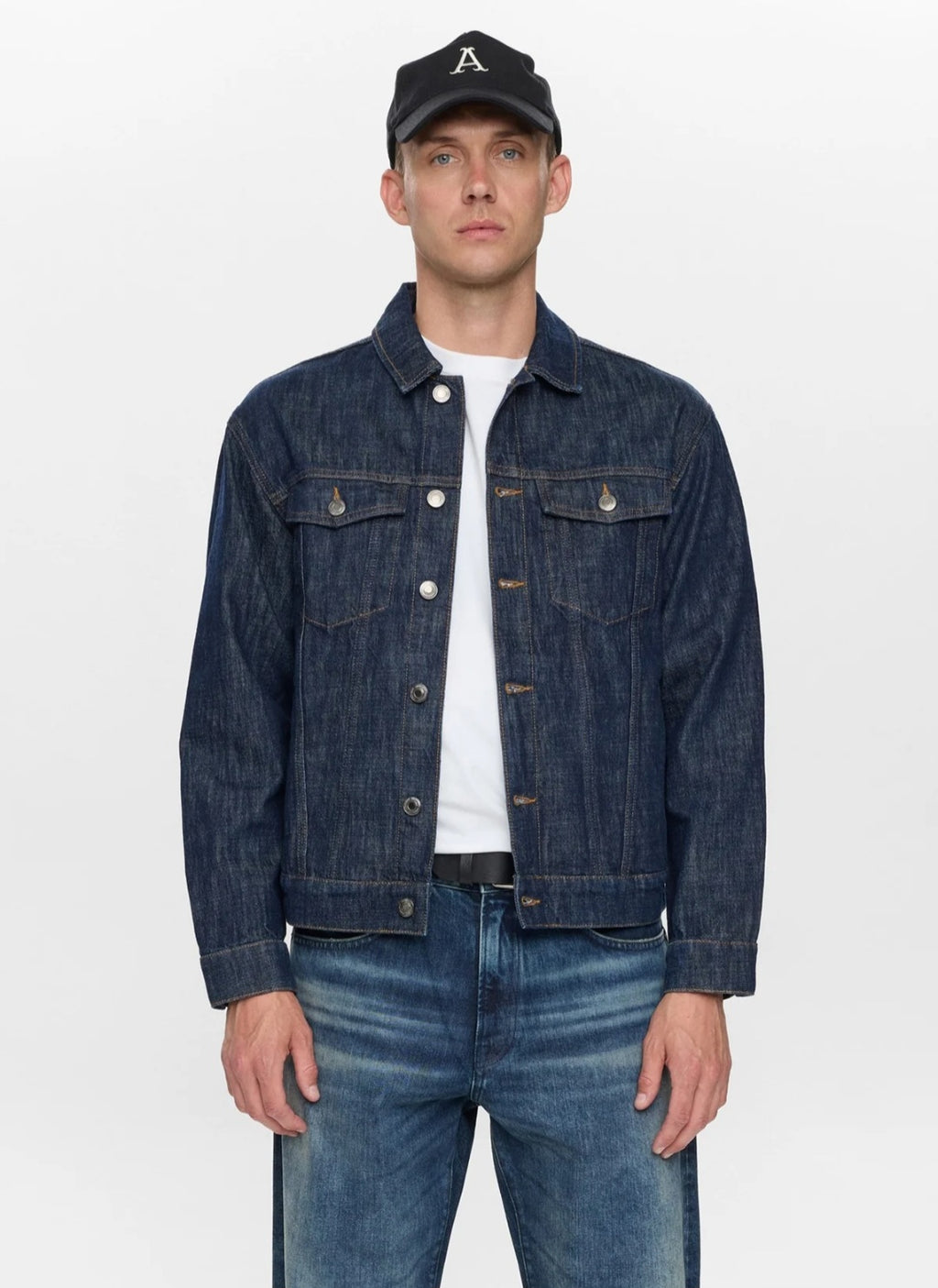 AKKARSTEN DENIM JACKET ANERKJENDT MIDNIGHT RAW