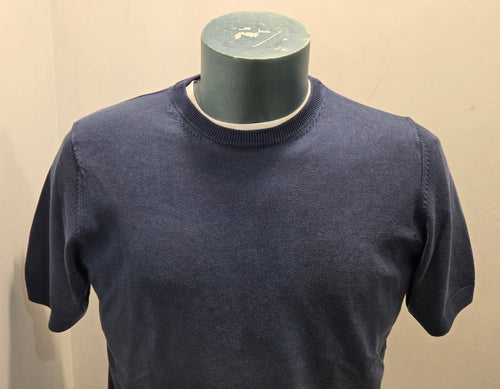 BRAMANTE MAGLIA FILO MANICA CORTA COLOR BLU