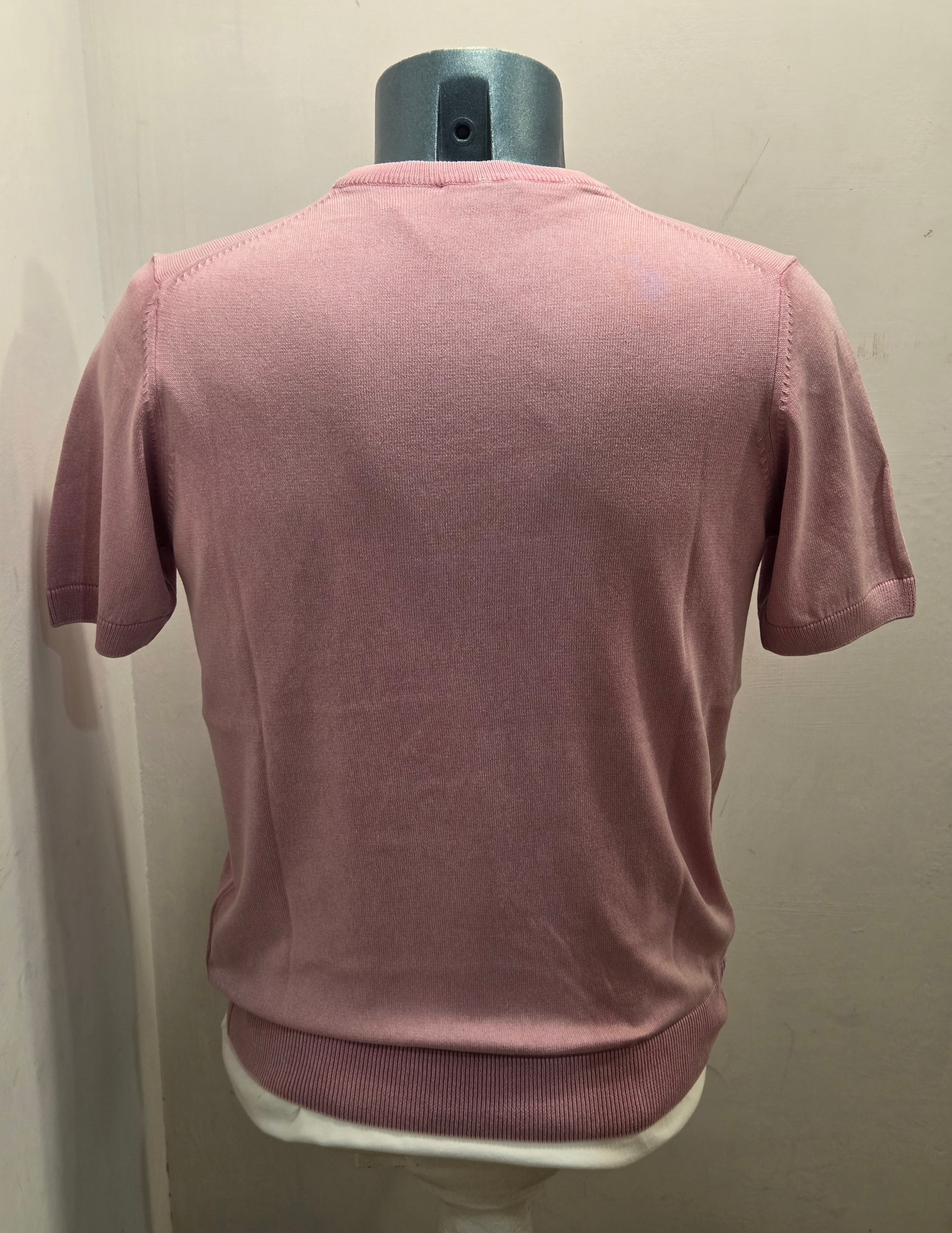 BRAMANTE MAGLIA FILO COTONE MANICA CORTA COLOR ROSA
