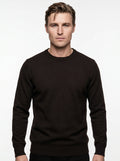 BRAMANTE MAGLIA GIROCOLLO LANA E CASHMERE REGULAR FIT COLOR MARRONE