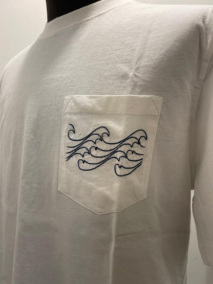 T SHIRT IN THE BOX POCKET WAVE COLOR PANNA SS250009
