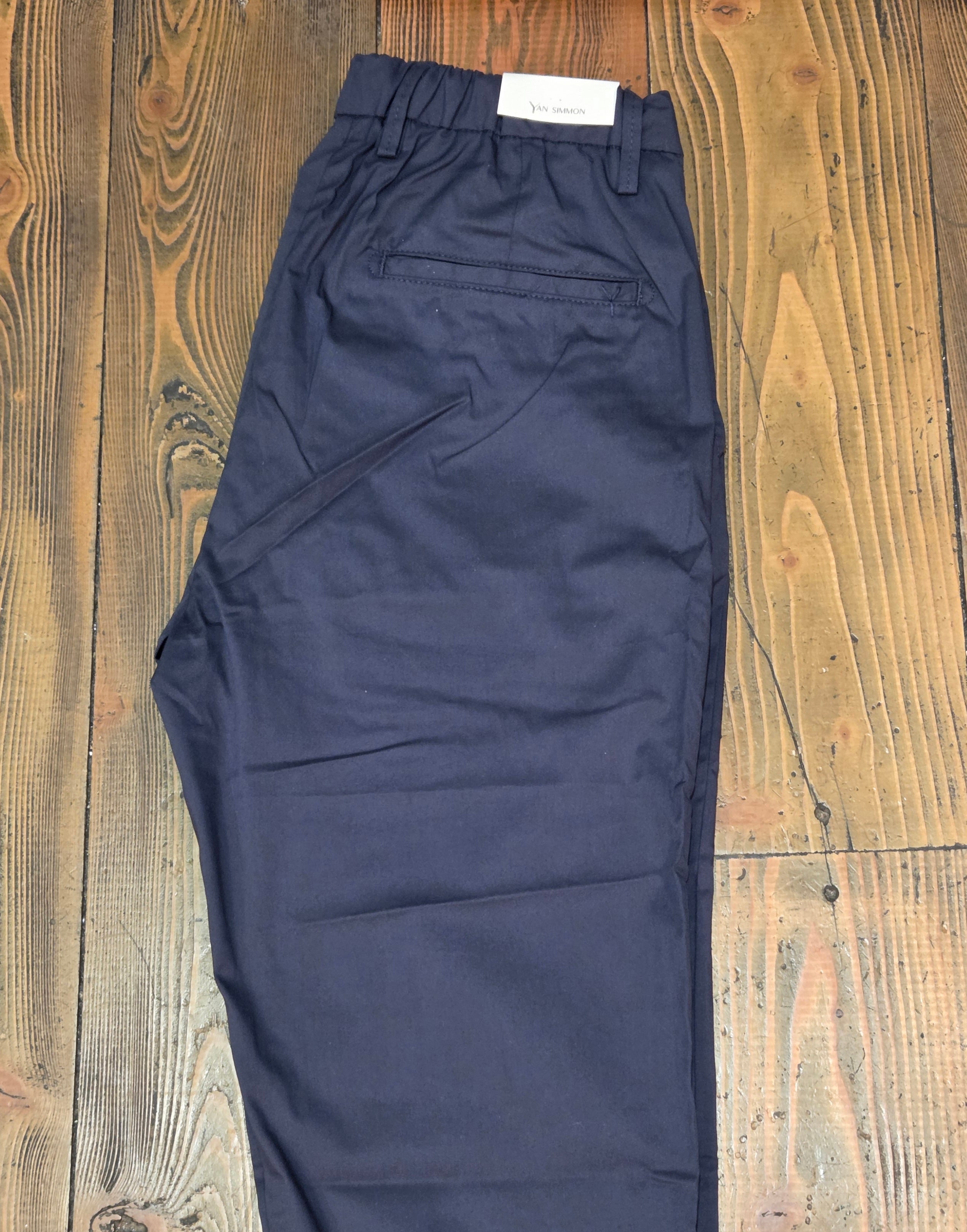 PANTALONI YAN SIMMON LIFE TELA PARACADUTE T543L CON LACCIO COLOR BLU