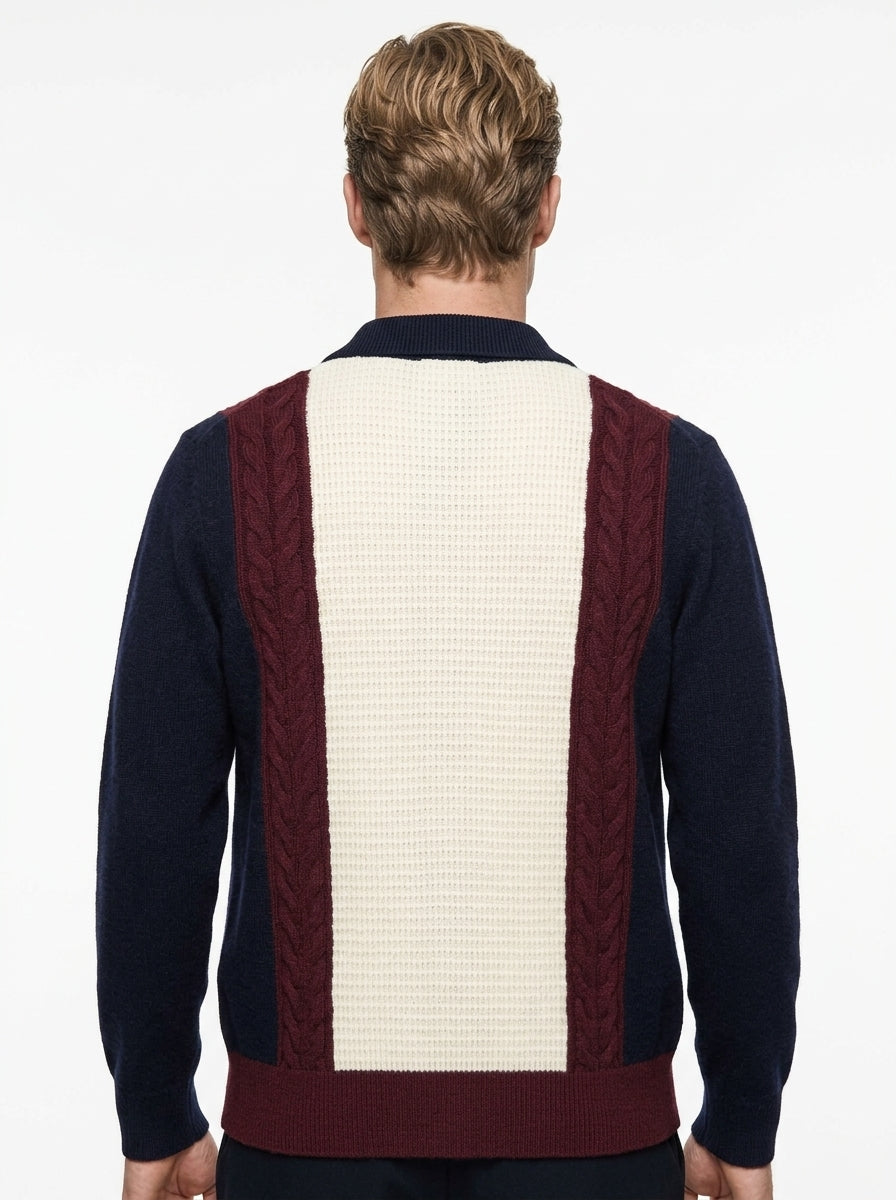 POLO APERTA MANICA LUNGA MODELLO KETTLER COLOR BIANCO GALLIA KNIT PROJECT