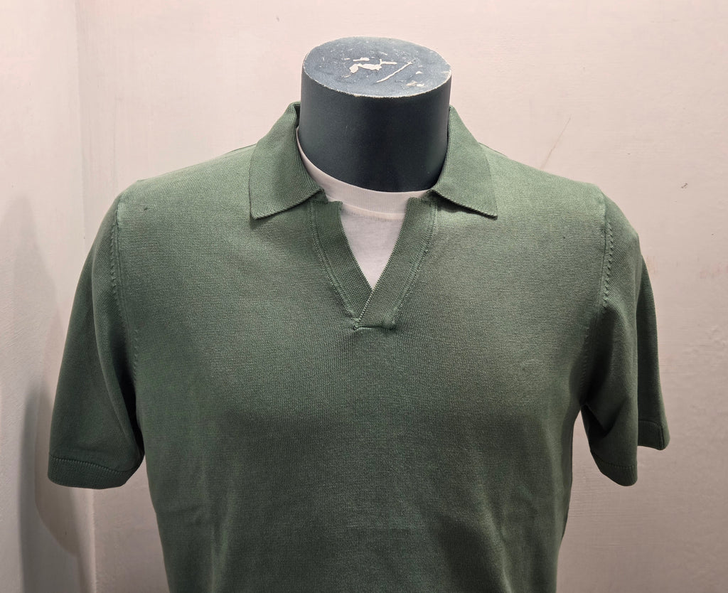 BRAMANTE POLO FILO COTONE MANICA CORTA COLOR VERDE