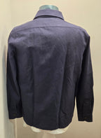 OVERSHIRT GMF SG345 LINO/COTONE COLOR BLU