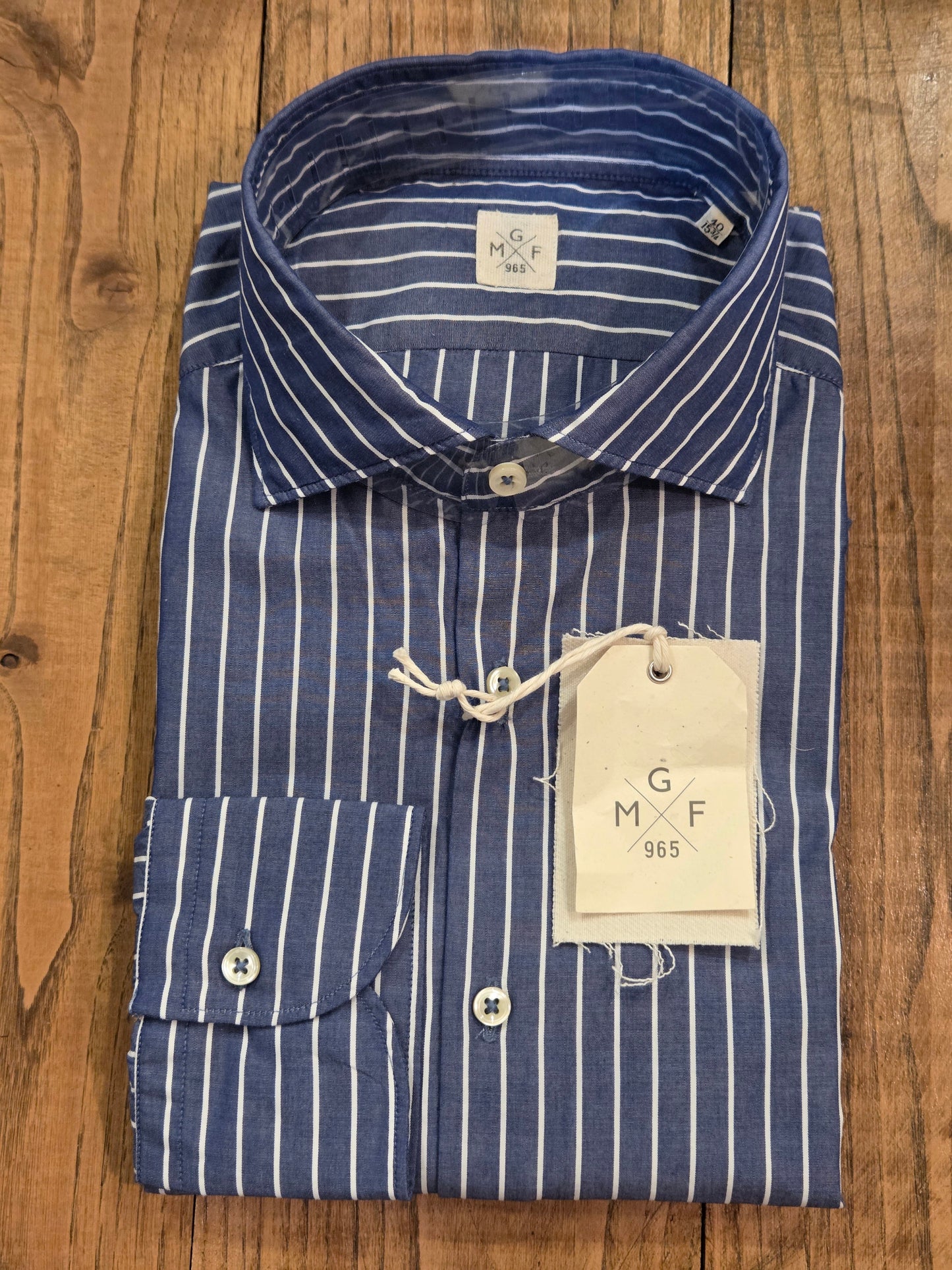 CAMICIA GMF A RIGHE UOMO ART. 951205 COLORE AZZURRO
