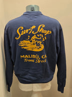 FRONT STREET 8 FELPA MEZZA ZIP SURF SHOP COLOR BLU