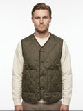 GILET REVERSIBILE IN THE BOX NYLON VERDONE/LANA TARTAN ARANCIO