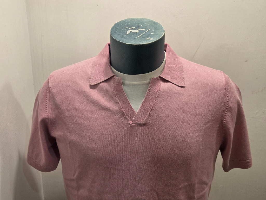 BRAMANTE POLO FILO COTONE MANICA CORTA COLOR ROSA