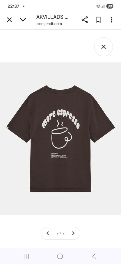 T-Shirt ANERKJENDT ESPRESSO COLOR MARRONE
