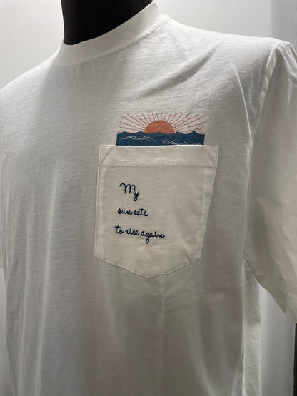 T SHIRT IN THE BOX POCKET SUNSET COLOR PANNA SS250008