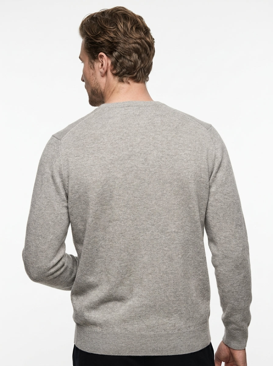 BRAMANTE MAGLIA GIROCOLLO LANA E CASHMERE REGULAR FIT COLOR ECRU